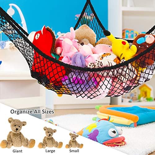 Toy Hammock for Stuffed Animals, Stuffed Animal Hammock Net Jumbo Plush Toy - Image 4