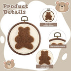 Chunful Felted Bear Nursery Wall Decor Cute Wall Art - Image 3