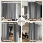 MaKefeile Room Divider Curtains & Flexible Bendable Tracks Set, Privacy - Image 6