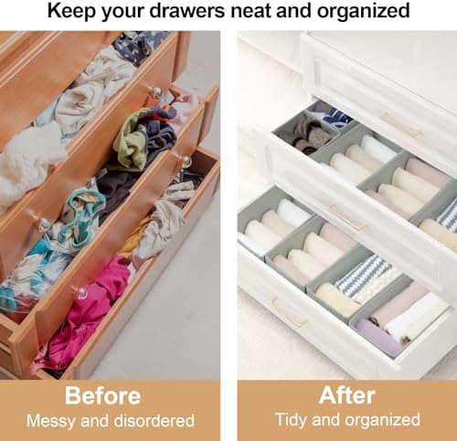 Fordonral Drawer Organizer Clothes, Foldable Fabric Dresser Organizer Closet - Image 2