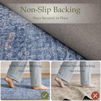 JOLLYVOGUE 8x10 Area Rugs for Living Room, Vintage Washable Rug - Image 4