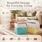 6 Pack Pastel Foldable Storage Bins, 11 Inch Cube Fabric Storage Baskets - Image 6