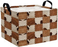 Checkered Kids Toy Basket Collapse Storage Bin by BOOHIT
