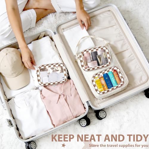 YOPCDJ 3PCS Clear Toiletry Bag, TSA Approved Travel Makeup Pouch - Image 7