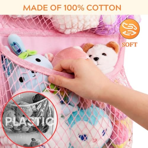 Over The Door Stuffed Animal Storage, Cotton Toy Organizer - Image 4