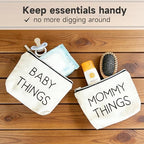 Mom & Baby Pouch Set, Diaper Bag Organizer Insert - Image 4