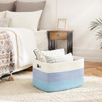 Artfeel Blanket Basket, Rectangle Woven Baskets - Image 2