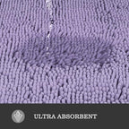 Yeaban Chenille Lavender Bathroom Runner Rug 17"x47" - Image 4