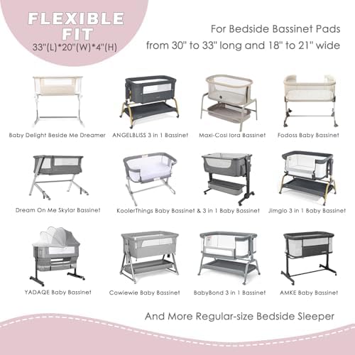 4 Pack Bedside Bassinet Sheets - Image 4