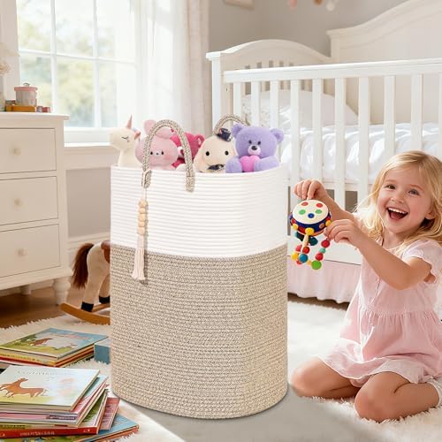 Woven Laundry Basket for Clothes, 80L Large Rectangle Laundry Hampers - Image 6