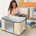Fab totes 90L Clothes Storage, Foldable Thick Fabric Blanket Storage Bags - Image 3