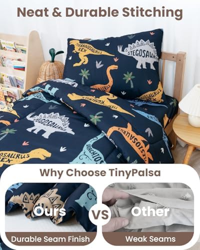 TinyPalsa 4-Piece Toddler Bedding Set, Toddler Bed Comforter Set - Image 5
