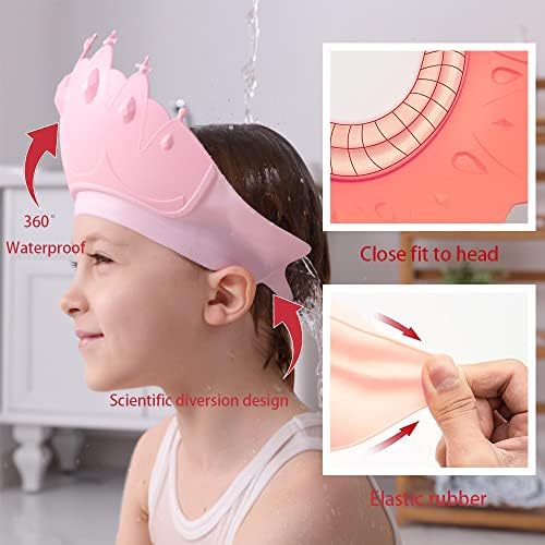 Baby Shower Cap Shield, Baby bath set shower cap/water cup/massage brush - Image 4