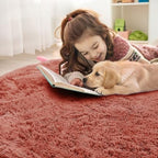 OLANLY Rust Red Round Rugs for Bedroom - Image 7