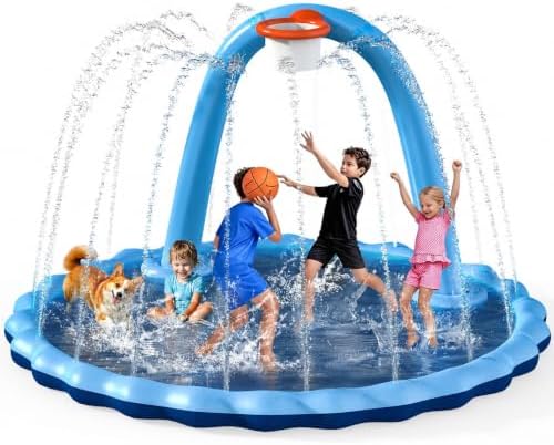 Instraella Splash Pad for Kids and Dog, Shoot Game for Backyard, Inflatable by Instraella
