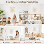 Kids Affirmations Wall Decor Banner, I Am Kind Smart Loved Enough Positive - Image 4