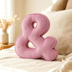 Purple Pink Letter Plush Pillow, Letter Hugging Throw Pillows, Decorative by Shapeazy