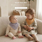 8 Pack Muslin Baby Bandana Bibs - Image 3