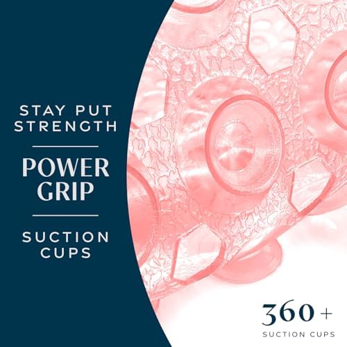 SlipX Solutions 39"x16" Power Grip Non Slip Bathtub Shower Mat - Image 2
