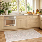 Cream Floral Animal 2x5 Rug Runners - Image 3