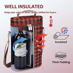 Tirrinia 2 Bottle Insulated Wine Tote Carrier Bag - Image 2