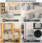 ICERZCZ Storage Baskets for Organizing & Shelves, Woven Cotton Rope - Image 5