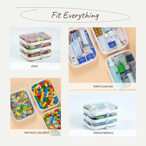 3-PCS Medium Clear Hard Shell Zipper Pouches - Image 6