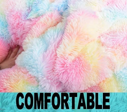 Fluffy Stuffed Animal Storage Bean Bag Chair Cover, Faux Fur Comfy Bean Bag - Image 6