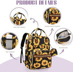 Tuwubi Diaper Bag Backpack, Baby Essentials Travel Tote Bag - Image 4