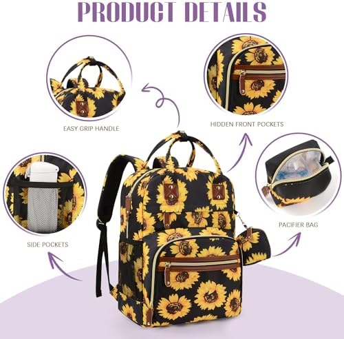 Tuwubi Diaper Bag Backpack, Baby Essentials Travel Tote Bag - Image 4
