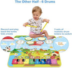 FOKI 3-in-1 Music Mat for Baby & Toddler Gifts, Drum & Animal - Image 3