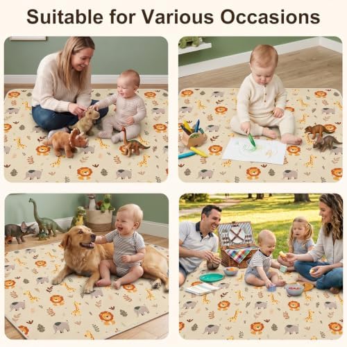Basumee Splat Mat for Under High Chair, Waterproof & Mess-Proof Floor Mat - Image 6