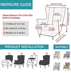 NILUOH Wingback Chair Covers 2-Piece, Armchair Slipcovers - Image 6