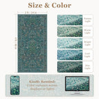 Whimsical Woodland Floral Animal 2x4 Entryway Rug, Washable Non Slip Thin Small - Image 2