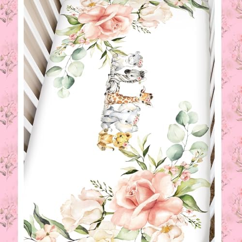 Hahafelt 3 Pcs Safari Animals Baby Crib Bedding Set - Image 6
