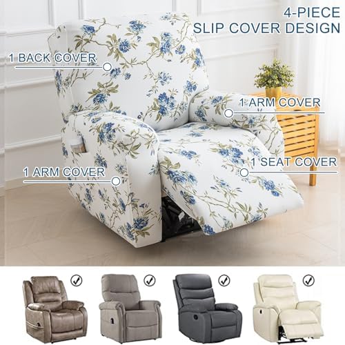 Recliner Chair Covers 4-Pieces Recliner Slipcovers Lazy Boy Chair Covers - Image 5
