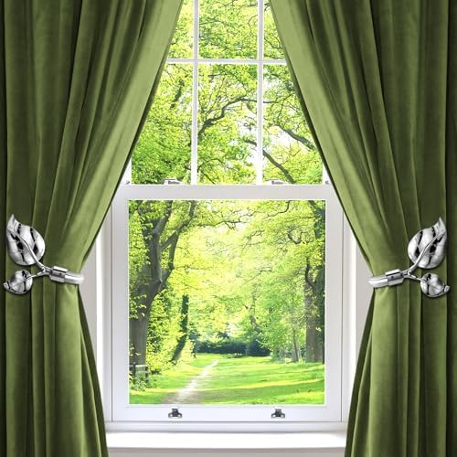 HIKMLK Leaf Shaped Curtain Tieback Holdbacks 2pcs, Handmade Metal Curtain Side - Image 6