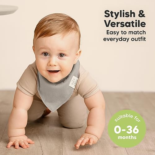 KeaBabies 8pk Organic Baby Bandana Bibs - Image 4