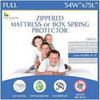 Full Size Mattress or Box Spring Encasement Waterproof Zippered Protector by FourSeasonsEssentials
