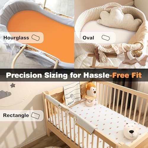 Baby Bassinet Sheets Cotton 3 Pack - Image 2
