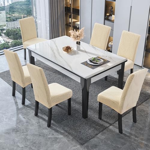 Genina Waterproof Dining Chair Covers Set of 6 Parsons Chair Slipcovers - Image 2
