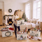 4 Pcs Christmas Storage Basket for Gifts Empty Large Christmas Storage Bins 15 - Image 6