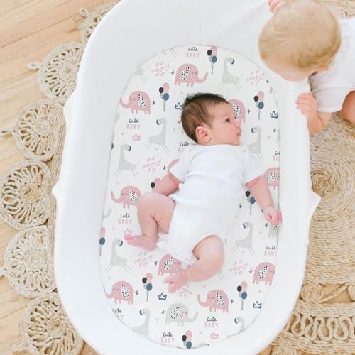 Stretch Fitted Bassinet Sheet Set BROLEX 2 Pack Cradle Sheets - Image 4