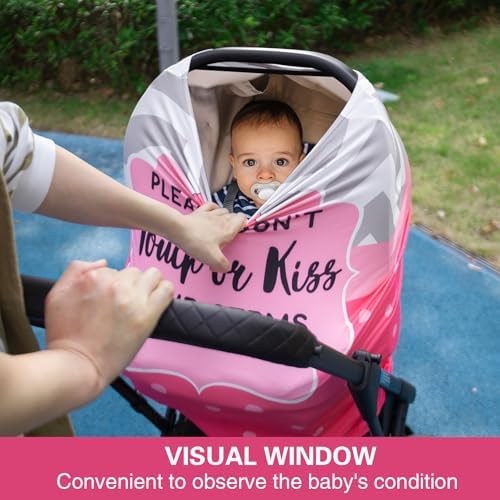 Metplus Baby Car Seat Cover, No Touch Sign Carseat Canopy & Nursing Covers - Image 2