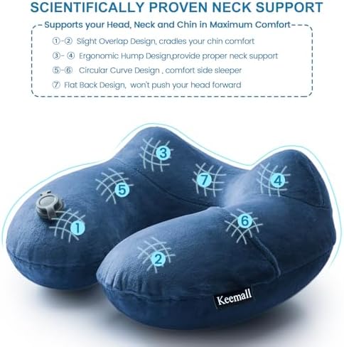 Keemall Inflatable Travel Neck Pillow - Image 4