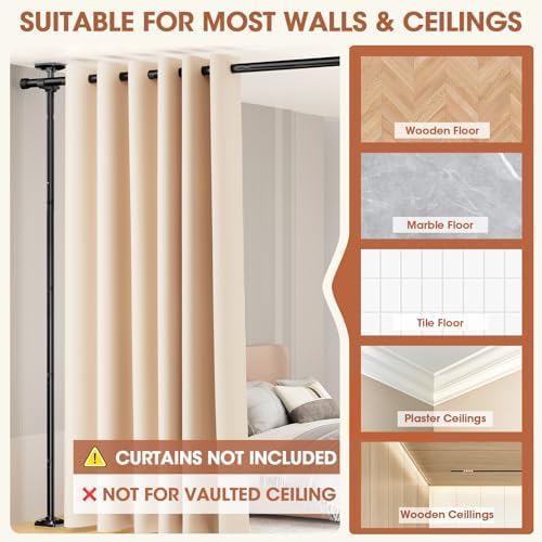 SUNALLY Room Divider for Separation 28-114in Privacy Wall Divider - Image 4
