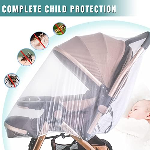Sysmie 2PCS Baby Stroller Mosquito Net, Durable Mesh Protection - Image 5