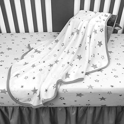 American Baby Company Cotton Fitted Crib Sheet 52x28", Super Stars - Image 5