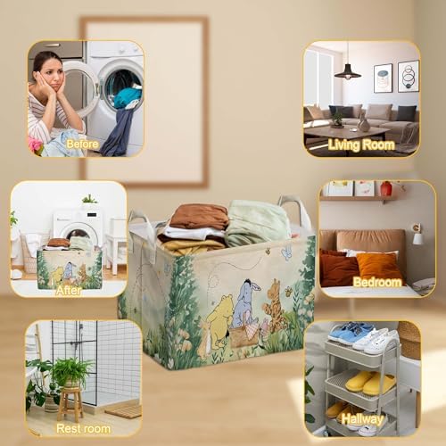 Winnie Nursery Decor, the Pooh Baby Stuff, Winnie Storage Nursery Basket - Image 5