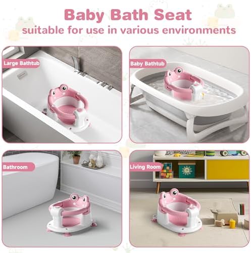 Baby Bath Seat for Babies 6 Months & up Non-Slip Toddler Bath Seats for Sitting - Image 4